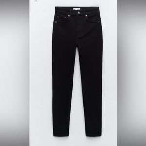 Zara black mid rise skinny jeans